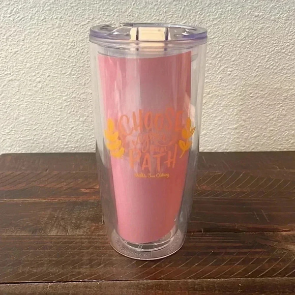 Matilda Jane “choose your own path” clear travel tumbler coffee‎ mug plastic - Picture 1 of 7